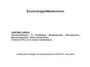 Enzimologija/Metabolisms