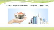 Realities about darwin horan ventana capital inc