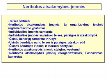Neribotos atsakomybes imones
