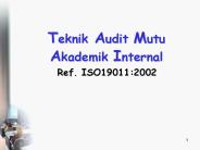 Teknik Audit Mutu Akademik Internal