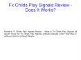 Fx Childs Play Signals Review - Does It Works?