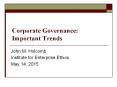 Corporate Governance: Important Trends PowerPoint PPT Presentation