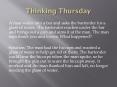 Thinking Thursday PowerPoint PPT Presentation