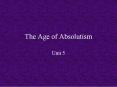 The Age of Absolutism PowerPoint PPT Presentation