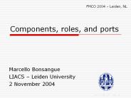 Components, roles, and ports