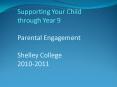 Supporting Your Child through Year 9 Parental Engagement Shelley College 2010-2011 PowerPoint PPT Presentation
