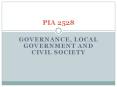 Governance, Local Government and Civil Society PowerPoint PPT Presentation