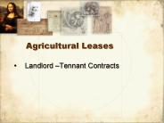 Agricultural Leases