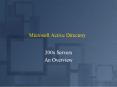 Microsoft Active Directory PowerPoint PPT Presentation