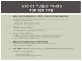 USE OF PUBLIC FUNDS TOP TEN TIPS PowerPoint PPT Presentation