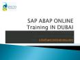 sap abap online training in dubai PowerPoint PPT Presentation