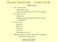 Secure Hardware  PowerPoint PPT Presentation