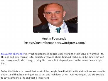 Austin Foenander | IQ First Aid Techniques