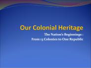 Our Colonial Heritage