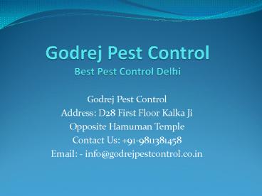 Get best Pest Control in Delhi, call us @9811381458