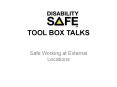 TOOL BOX TALKS PowerPoint PPT Presentation