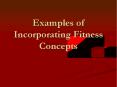 Examples of Incorporating Fitness Concepts PowerPoint PPT Presentation