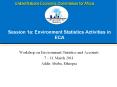 Session 1a: Environment Statistics Activities in ECA PowerPoint PPT Presentation