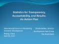 Statistics for Transparency, Accountability, and Results: An Action Plan PowerPoint PPT Presentation