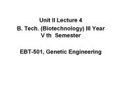 Unit II Lecture 4