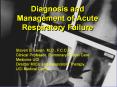 Diagnosis and Management of Acute Respiratory Failure PowerPoint PPT Presentation