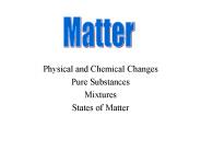 Physical and Chemical Changes