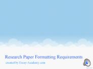 Research Paper Formatting Requirements