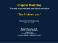 Hospital Medicine  Process Improvement and Care Innovation   PowerPoint PPT Presentation
