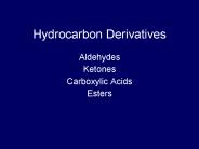 Hydrocarbon Derivatives