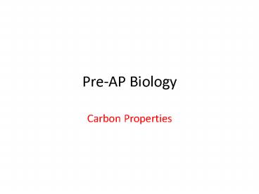 Pre-AP Biology