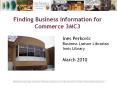 Finding Business Information for Commerce 3MC3 PowerPoint PPT Presentation