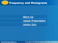 Frequency and Histograms PowerPoint PPT Presentation