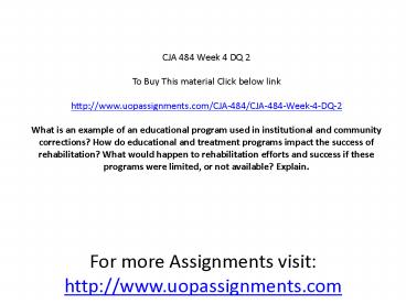 CJA 484 Week 4 DQ 2