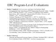 ERC Program-Level Evaluations