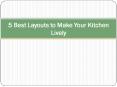 5 Best Layouts to Make Your Kitchen Lively PowerPoint PPT Presentation