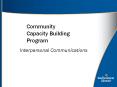Community Capacity Building Program PowerPoint PPT Presentation