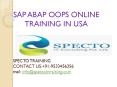 SAP ABAP OOPS ONLINE TRAINING IN USA PowerPoint PPT Presentation