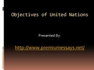 Objectives of United Nations