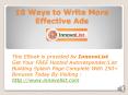 10 Ways to Write More Effective Ads PowerPoint PPT Presentation