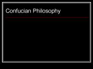Confucian Philosophy