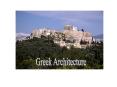 Greek Architecture PowerPoint PPT Presentation