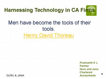 Harnessing Technology in CA Firms