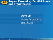 Angles Formed by Parallel Lines and Transversals