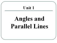 Angles and Parallel Lines