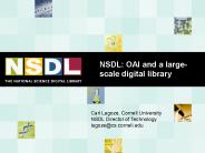 NSDL: OAI and a large-scale digital library
