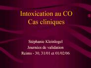 Intoxication au CO Cas cliniques