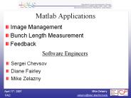 Matlab Applications