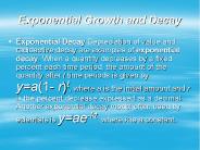 Exponential Growth and Decay