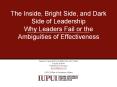 The Inside, Bright Side, and Dark Side of Leadership Why Leaders Fail or the Ambiguities of Effectiveness PowerPoint PPT Presentation