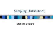 Sampling Distributions